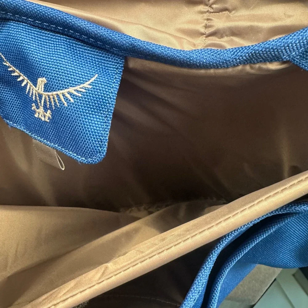 Osprey Backwoods Messenger Bag Blue Canvas Shoulder Crossbody Laptop Bag